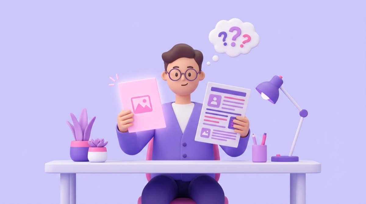 Illustration : dirigeant comparant deux devis SEO, l'un anormalement bas, l'autre détaillé