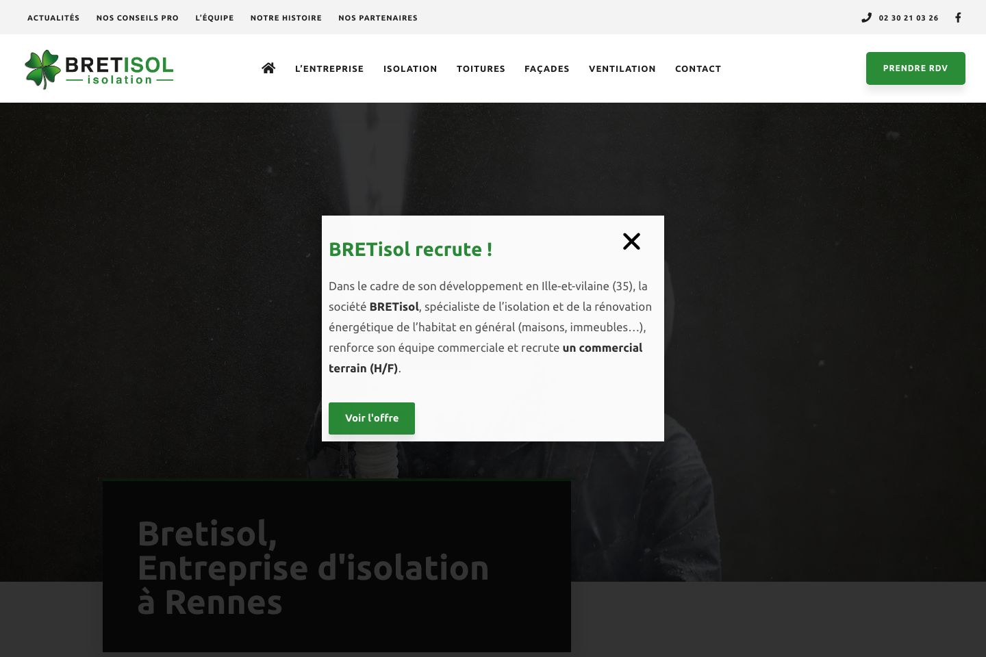 Aperçu du site Bretisol