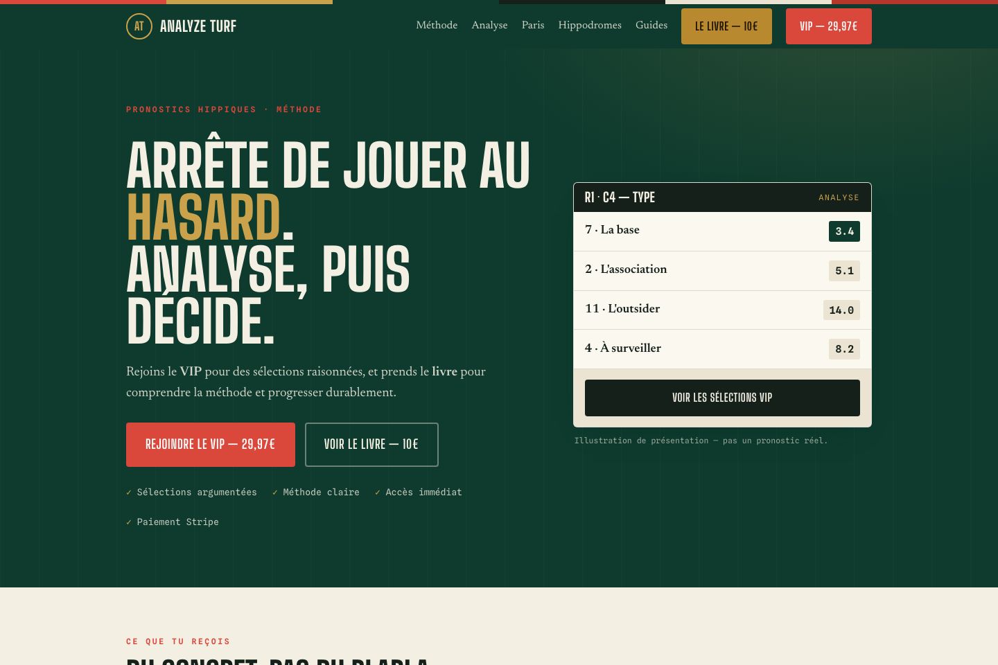 Aperçu du site Pronosimple